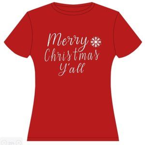 "Merry Christmas Y'all"- Homemade T-shirt